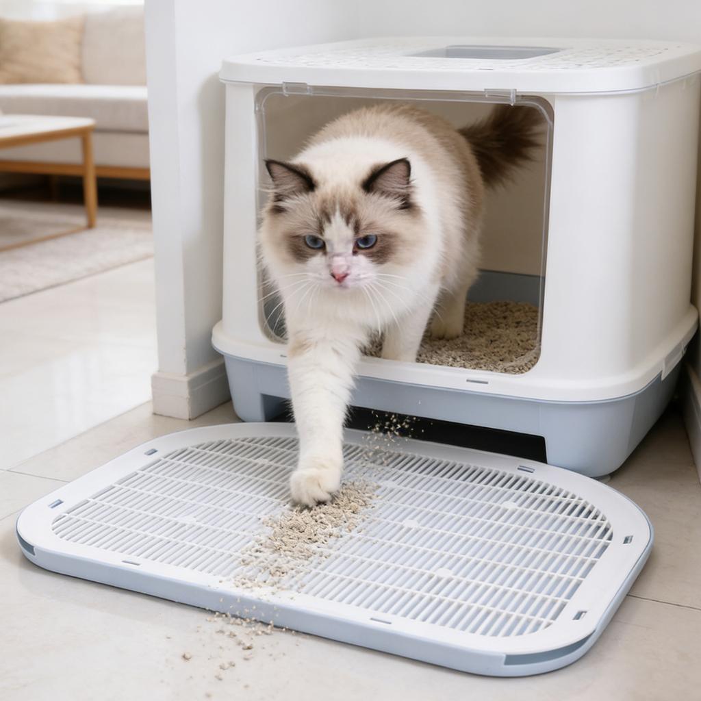 Extra Large Cats Litter Trapping Mat, Honeycomb Design Cats Litter Box Mat, Washable & Easy To Clean, No More Litter Scatter  Floors