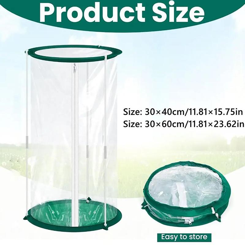 Gabbia per Insetti Farfalla Habitat per Farfalle Casa di Allevamento Portatile Gabbia di Osservazione Insetti Visibili Forniture per Giardino