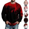 Men's Halloween Printed Long Sleeve Sweatshirt Casual Pullover