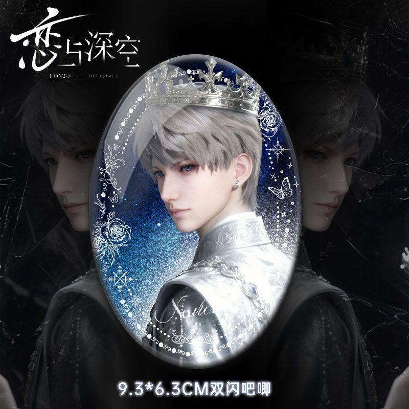 Hot Game Love and Deepspace Xavier Zayne Rafayel Sylus Caleb Cherry Blossom Series Rectangular/Oval Badges Backpack Accessories