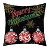 New Christmas Short Plush Pillow Cover Peach Skin Digital Printing Cushion Cover Christmas Snowman Pattern