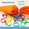 Silicone Piping Bag with Steel Fixing Ring, Cable Tie, Rubber Band, Binding Wire, and Rope Strip