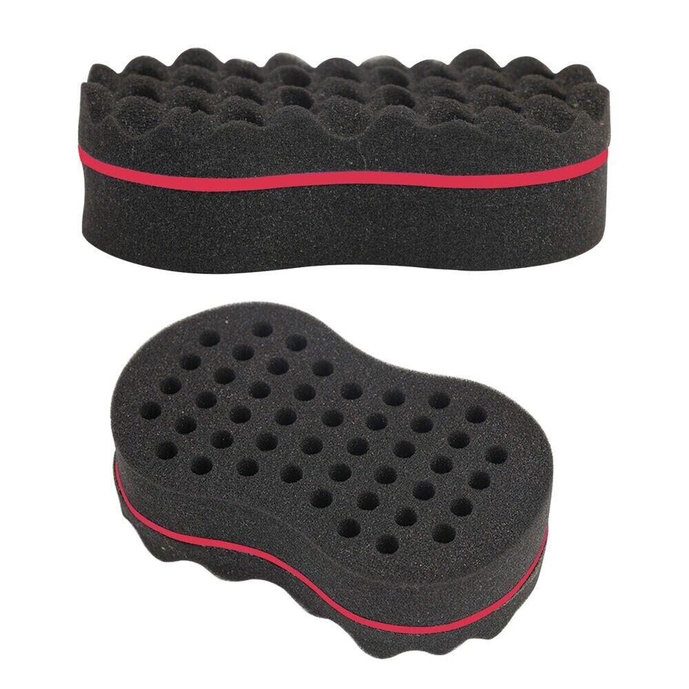 Brosse à cheveux multi-trous Twists Magic Barber éponge double face Afro Curl Wave