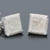 Fashion -Color Square Classic Zircon Ear Studs For Men Women Fashion Shiny Faux Studs Earrings Jewelry Gift For Friends