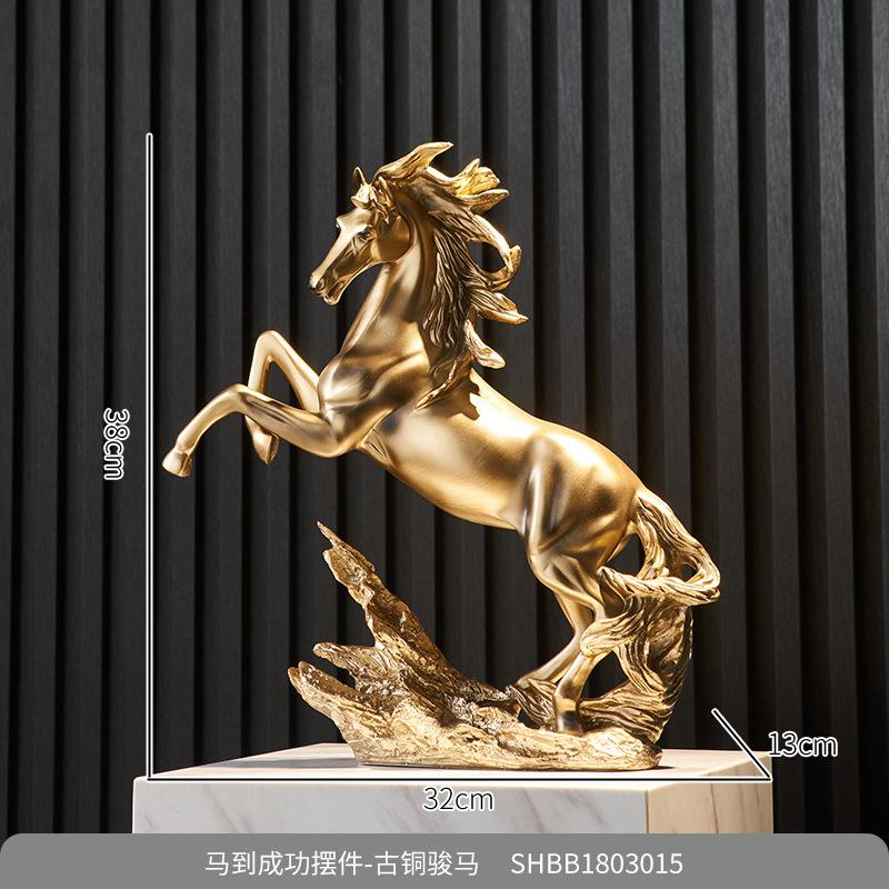 Neue Chinesische Stil Luxus Pferde Statue "Erfolg", High-End Wohnzimmer Dekoration, Eingangsbereich Büro Feng Shui Ornament Geschenk