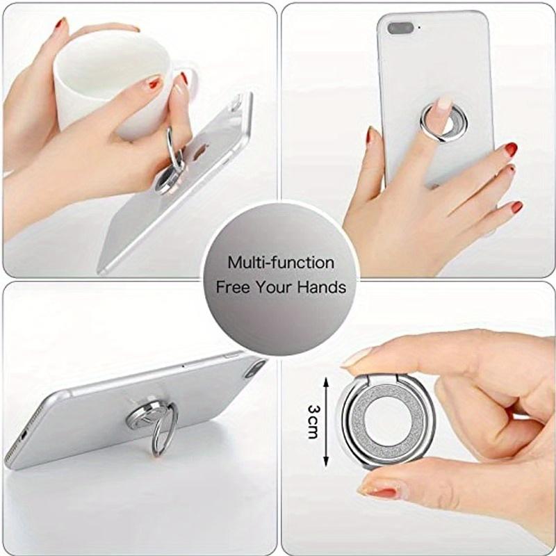Mode Bling Handy Finger Ring Halter Tragbare Handy Halter Rund Telefon Schnalle Zurück Aufkleber Halterung Telefon Zubehör