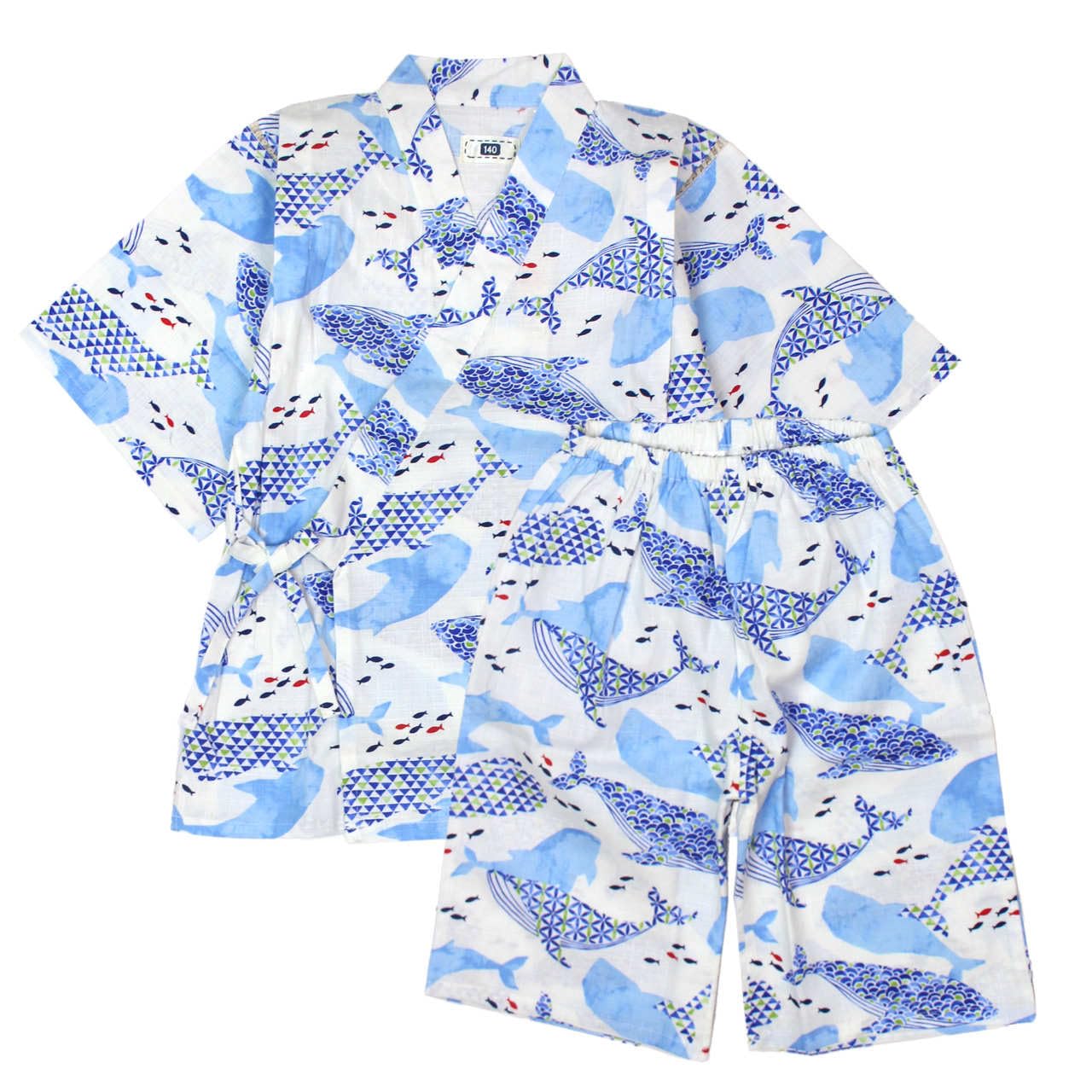 

Джинбей Кит Сделано с японским размером 160 см Комплект для мальчиков, Принт, 100% хлопок, Ткань, Слоновая кость, слоновая кость