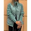 2025 Autumn Winter New Women's Cotton Coat Fashion Zip Up Long Sleeve Stand Collar Cardigan Outerwear for Europe America