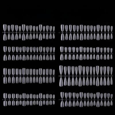 Nail Art Traceless Matte Tips: Wearable Ultra-Thin, S/M/L Sizes, Full/Half Coverage, No Carving Needed, 240-Piece Set