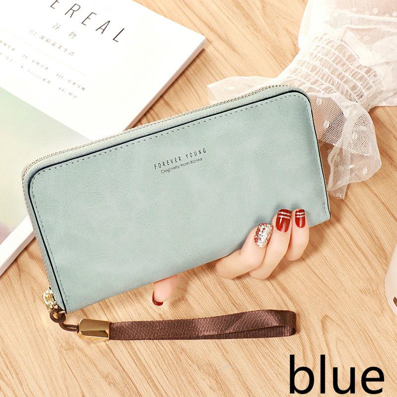 blue designer wallet