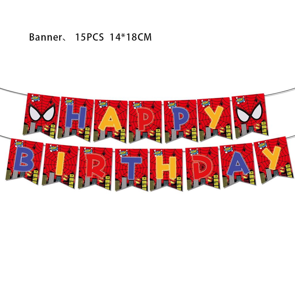 Marvel Spider-Man Party Set: Red Plates, Tablecloth, Napkins & Cutlery