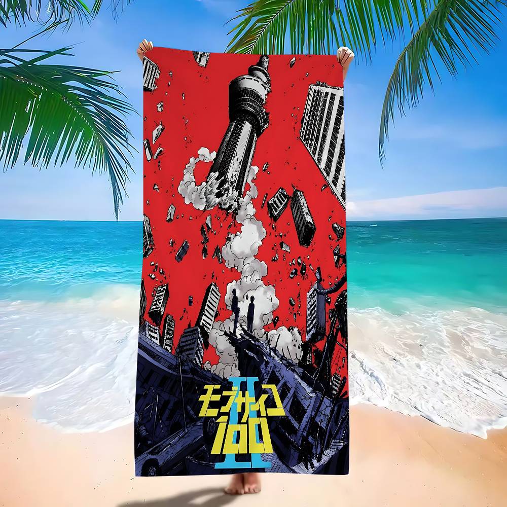 popular anime M-MobS P-PsychoS 100 Microfiber Printed Beach Towel Mountain Climbing Yoga Beach Swimming Running Absorbent Towel
