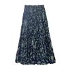Retro Floral Multi-layer Patchwork Women's Chiffon Midi Skirt with Slimming Design
