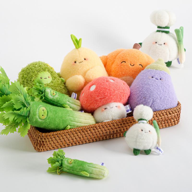 Vegetable Family Plush Toys Cute Ornament Doll Soothing Doll Keychain Birthday Gift