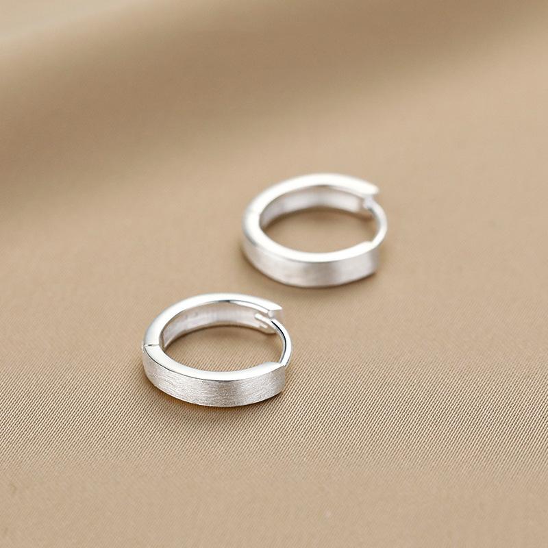 New 925 Sterling Silver Round Earrings Cool Charm Simple Style Earrings Beautiful Jewelry for Women Birthday Party Gift