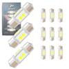 WiseShine DC 24V T10×29mm LED Bulb White Super Bright Festoon