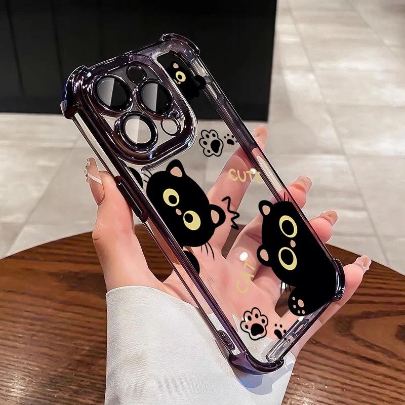 Hülle für VIVO V70 FE Y05 V60 Lite V50 V40 Y19S Y29 Y04 Y77E Y31 Y36 5G V30 Cartoon Niedliche Katzenkralle Hülle Silikon