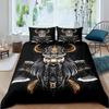 Soldier Duvet Cover Set Teens Boys Japanese-Style Warrior Bedding Set Comforter Cover Set Vintage Style Quilt Cover Full Size