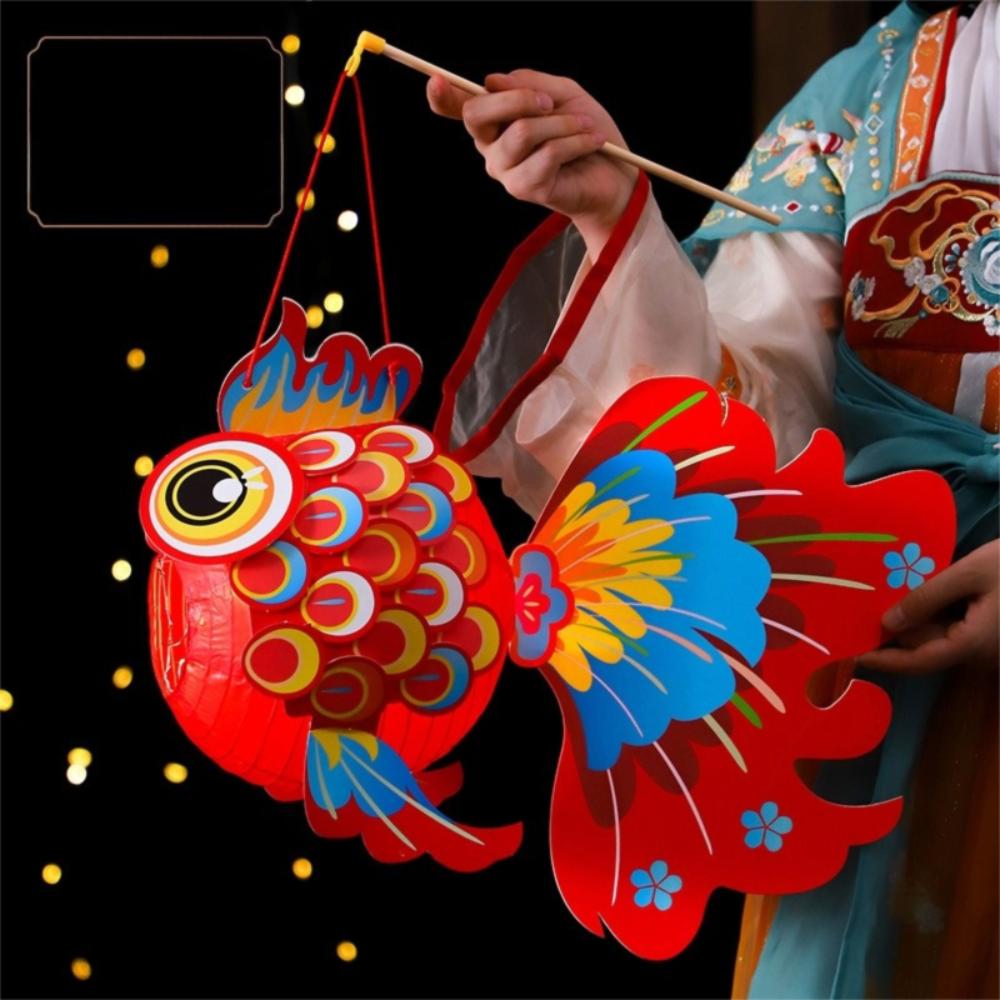 Paper Middle Autumn Festival Lantern Hand Made Mid Autumn Lotus Lantern Women
