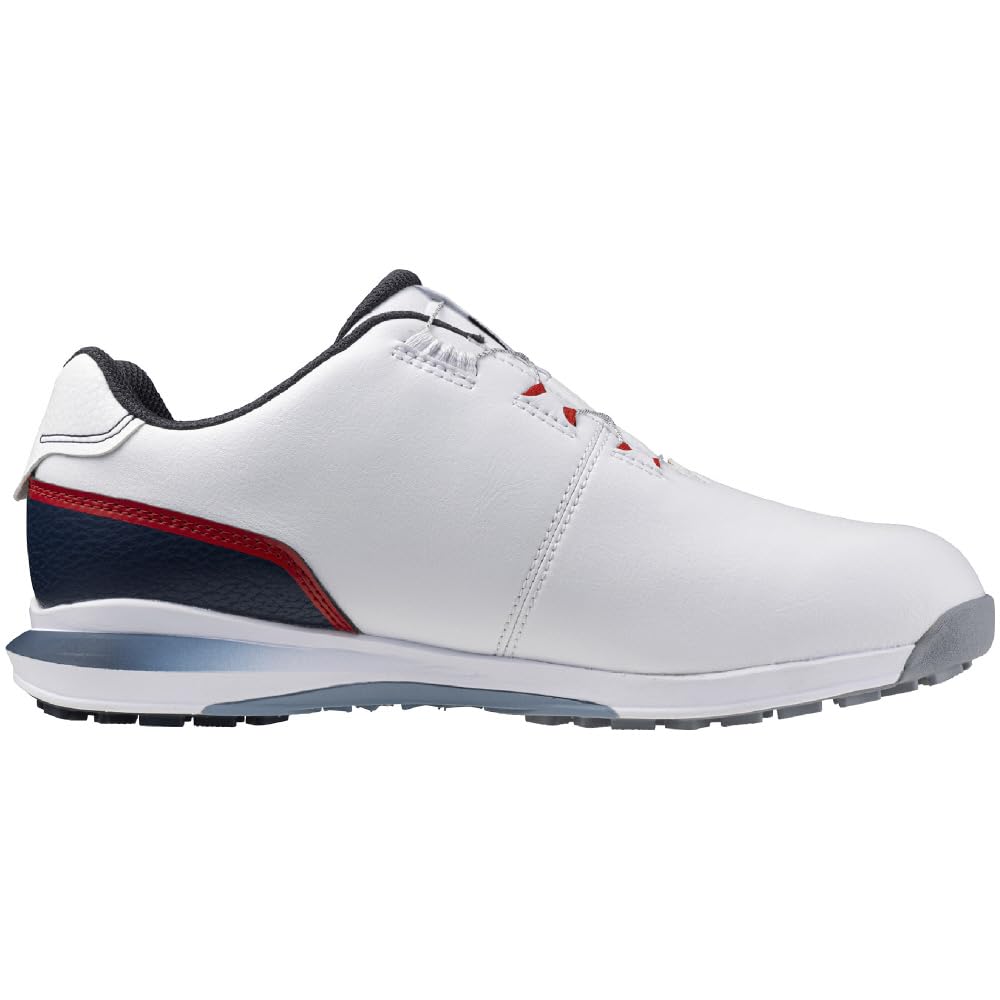 Mizuno Nexlite Energy Boa Golf Shoes, Lightweight, Wide Grip, Waterproof, White and Navy, Size 26.5 cm, 4E