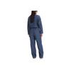 Levis Solid Color Chest Pocket Waist Cinched Denim Jumpsuit Women jumpsuits Blue A3345-0000