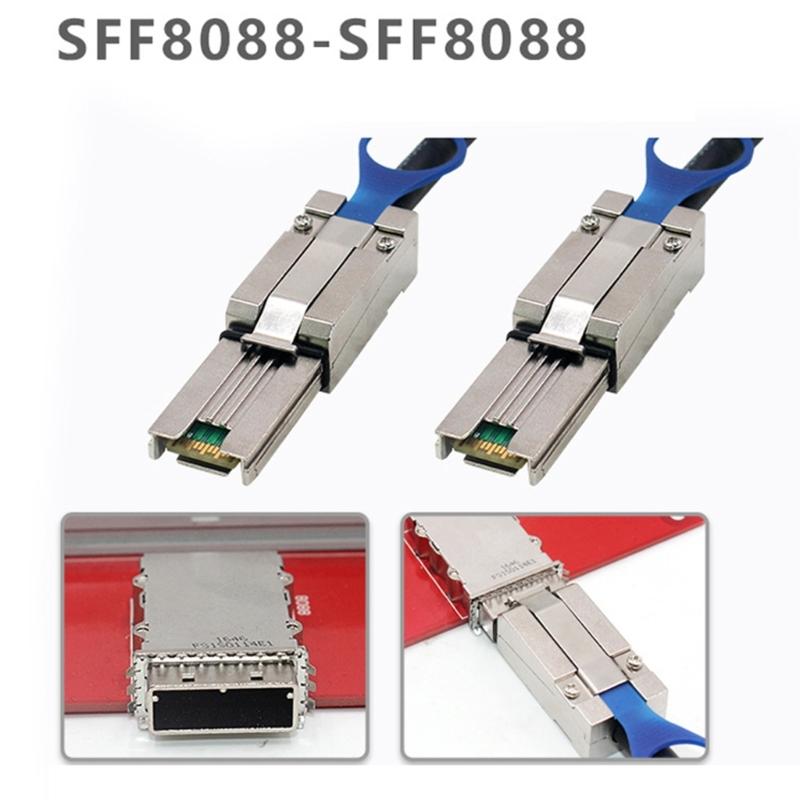 Mini 26Pin Hybrids Cable SFF-8088 To SFF-8088 Cable Easy Installation 1m 6Gbps SAS2.0 Cable for Raids Systems