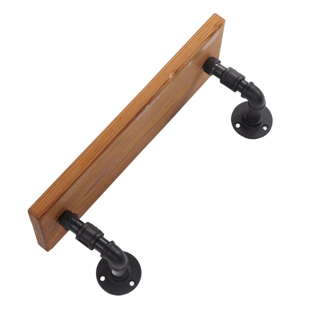 Wall Mounted Shelf Solid Wood Board Wrought Iron Pipe Retro Floating Shelves Wall Shelf for Home