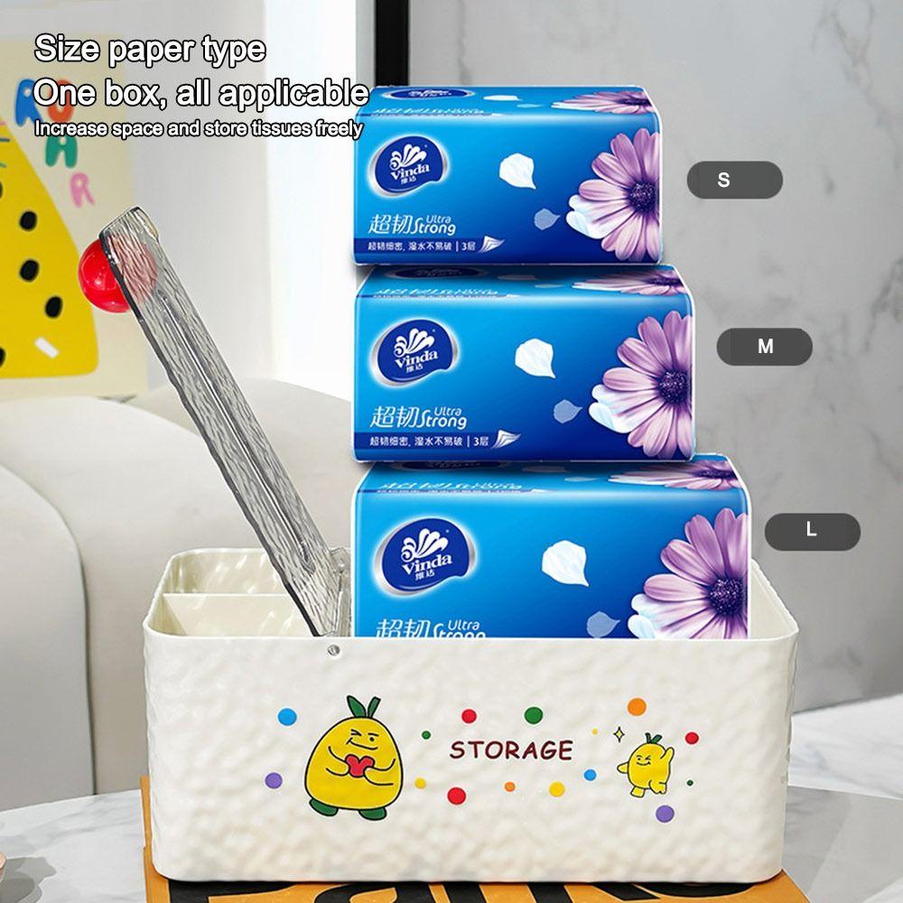 Cartoon Taschentuchbox Multifunktionale Desktop-Aufbewahrungsbox Niedlicher Serviettenhalter Zuhause Büro