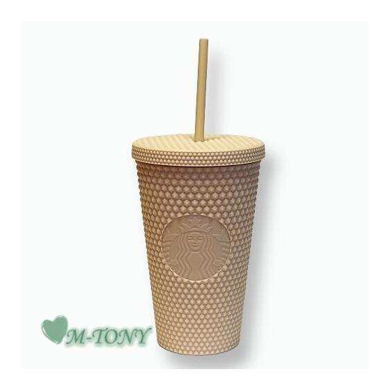 Starbucks Starbucks Beige Bling Bumpy Cold Cup 473ml Overseas Limited Item/Not Released in Japan/Starbucks/Tumbler/Starbucks