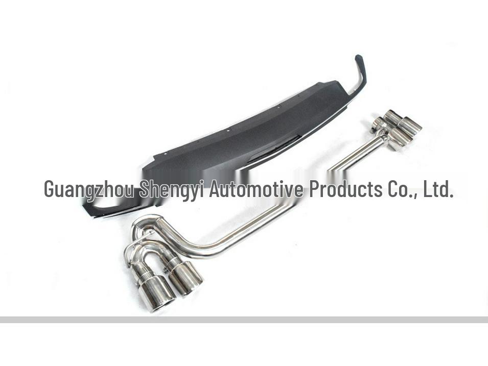 Compatible 16 Cadillac CT6 Upgrade: Four-Outlet Exhaust Pipe & Rear Lip Tail Throat for 28T to 40T Enhancement
