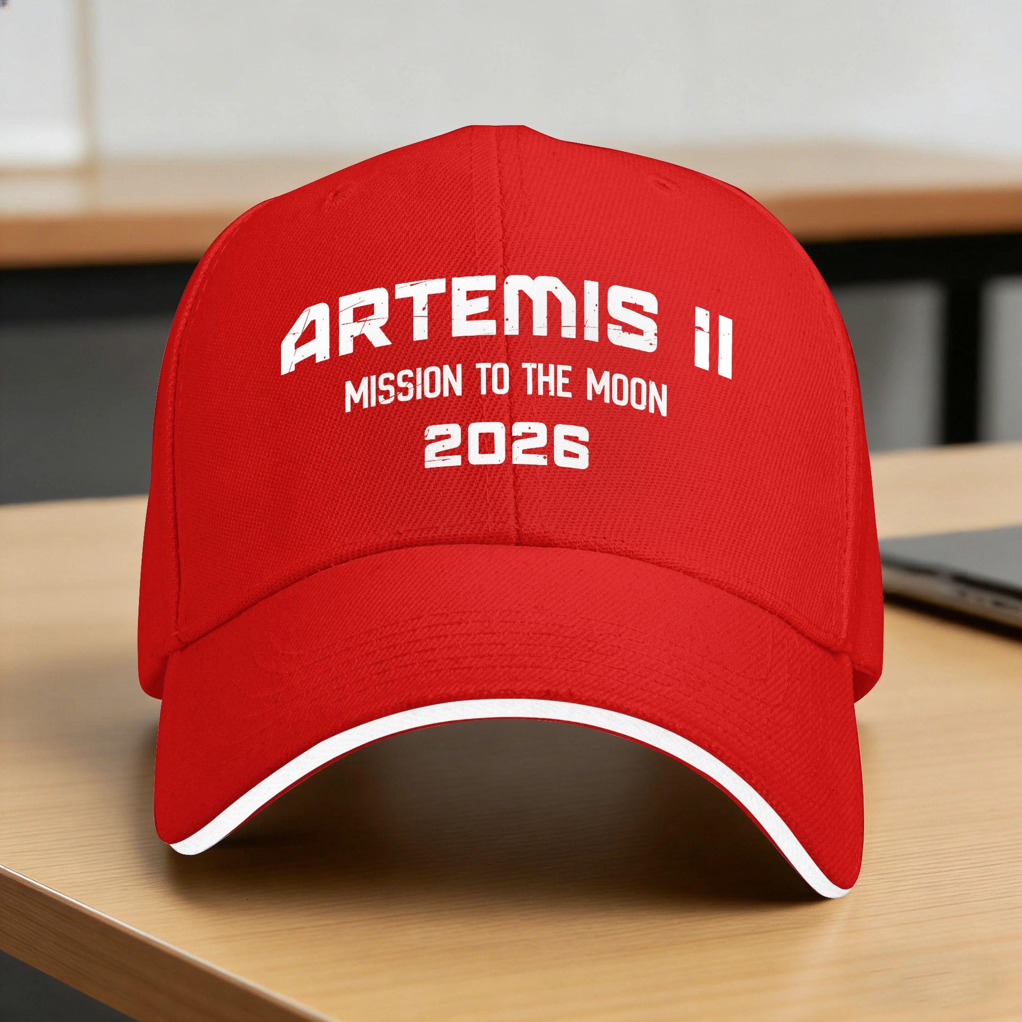 Artemis Mission To The Moon Baseball Cap Casual Trucker Hat Summer FeUnisex Unisex Hiking Fishing Snapback Cap One Size