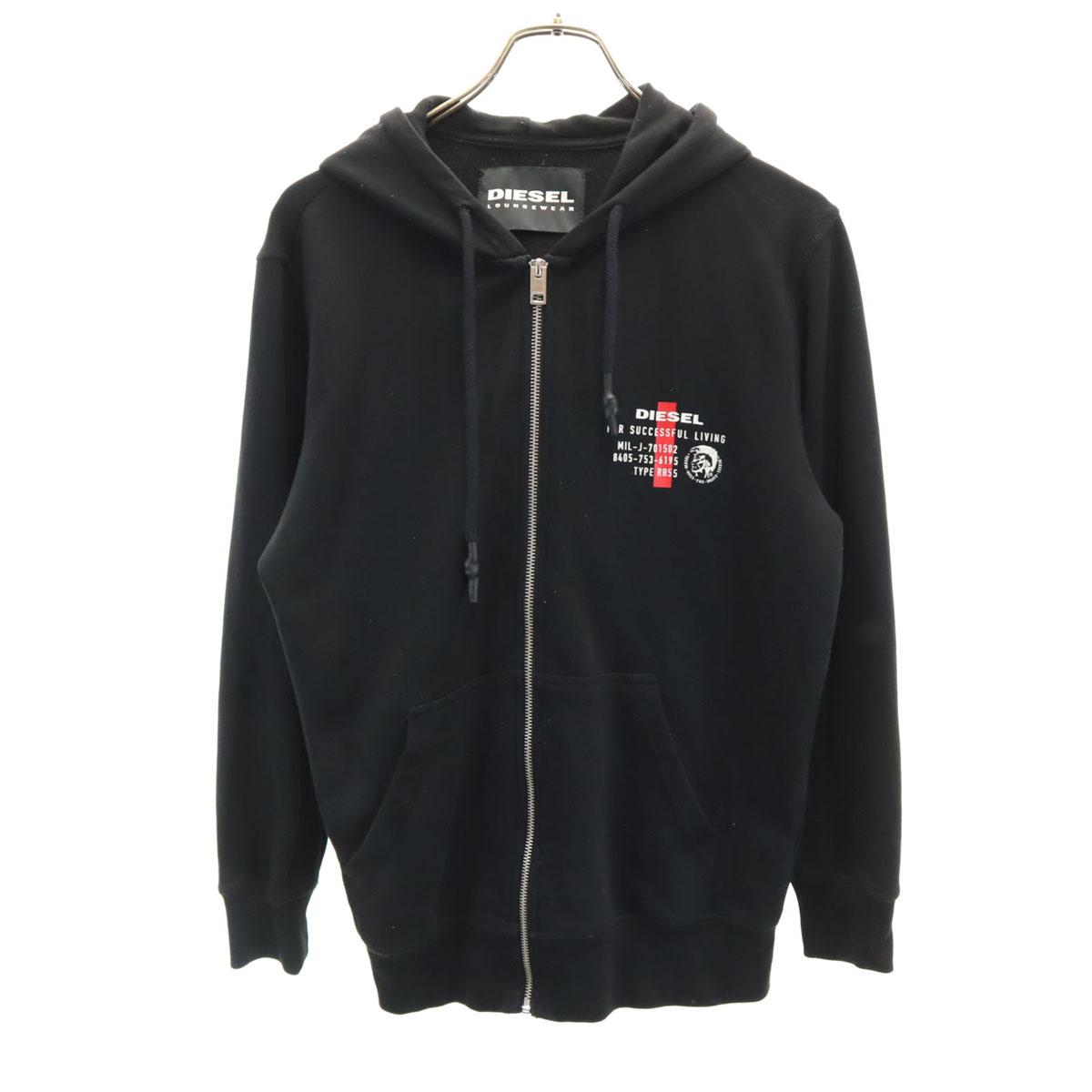 

DIESEL Long sleeve sweat Zip hoodie XS black Loungewear Men s Used