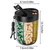 7 Grids Large Pill Cup Bottle Organizer Supplement Organizer for Holding 7 Various Vitamins Travel Pill Case Box Straw Container