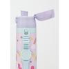 Skater Children's Water Bottle, 2-Way, 470ml (Direct Drinking) or 430ml (Cup Drinking), Little Unicorn Design, Stainless Steel, Insulated, Lightweight