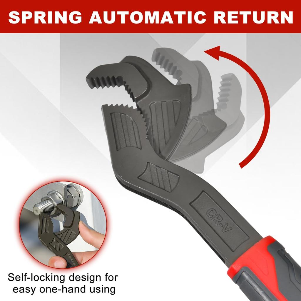 LEONTOOL Speed Pipe Set of Large and Openings Faucet 3 Side Chrome Vanadium Convenient Tool for Faucet Automotive and Includes Storage Bag