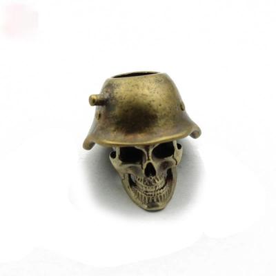 Vintage Messing Messer Perlen Hut Schädel Regenschirm Seil Perle Soldat Paracord Perlen EDC Werkzeug Outdoor Rucksack Schlüsselanhänger