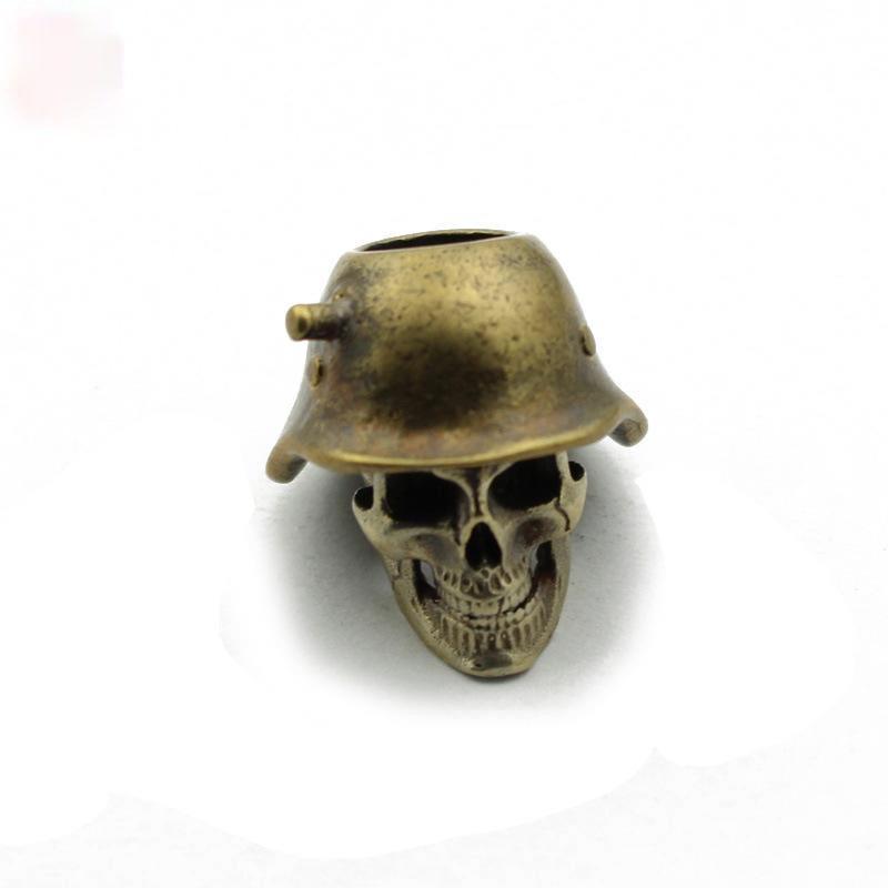 Vintage Messing Messer Perlen Hut Schädel Regenschirm Seil Perle Soldat Paracord Perlen EDC Werkzeug Outdoor Rucksack Schlüsselanhänger