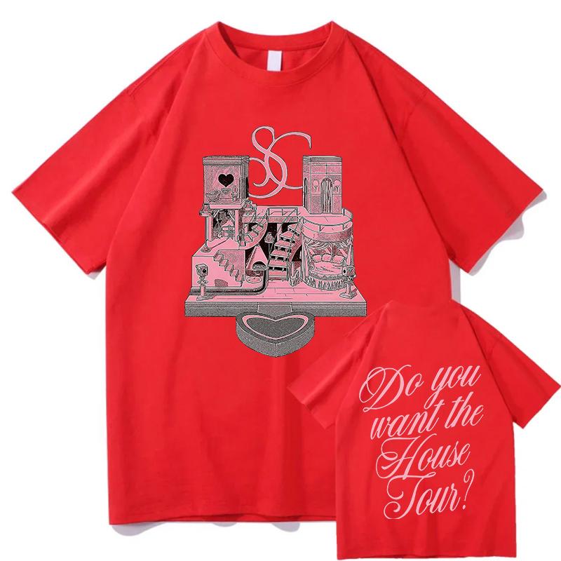 

Sabrina Carpenter House Tour Tshirt Unisex and Women Summer Cotton Y2K Clothing Hip Hop Fashion Oversized Short Sleeve Tops M