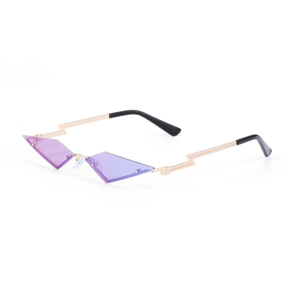 Luxury Frameless Dragon Phoenix Fire Shape Flame Rimless Fashion Sunglasses Narrow Sunglasses UV 400 Streetwear Trending Eyewear