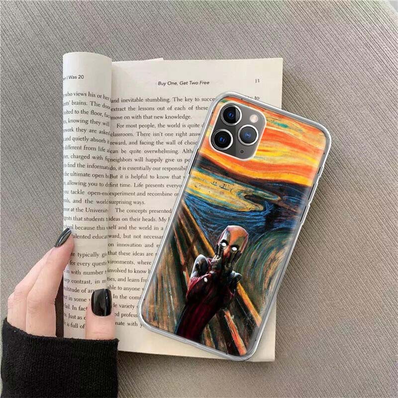

Scream by Munch Cat Phone For Apple Iphone 12 13 Mini 15 Pro Max 11 Pro 14 Plus 16 Pro Max 16E Case Shell Cover Clear TPU Prote iPhone 11