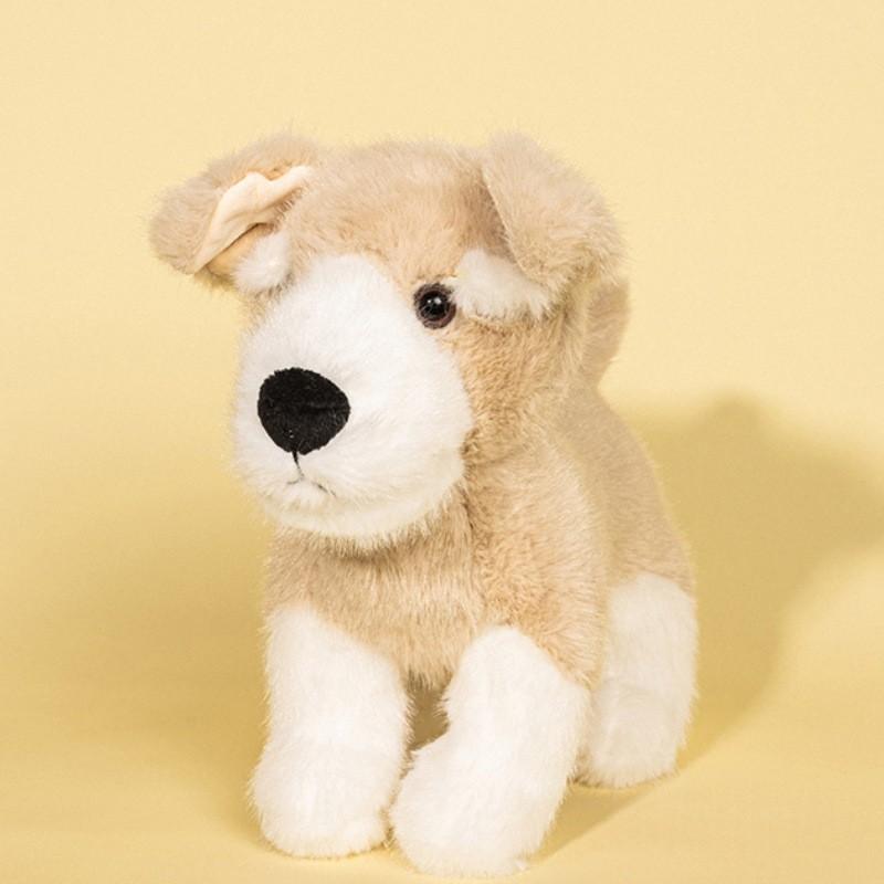 Plush Schnauzer Dog Toy With Soft Short Pile For Kids And Collectors