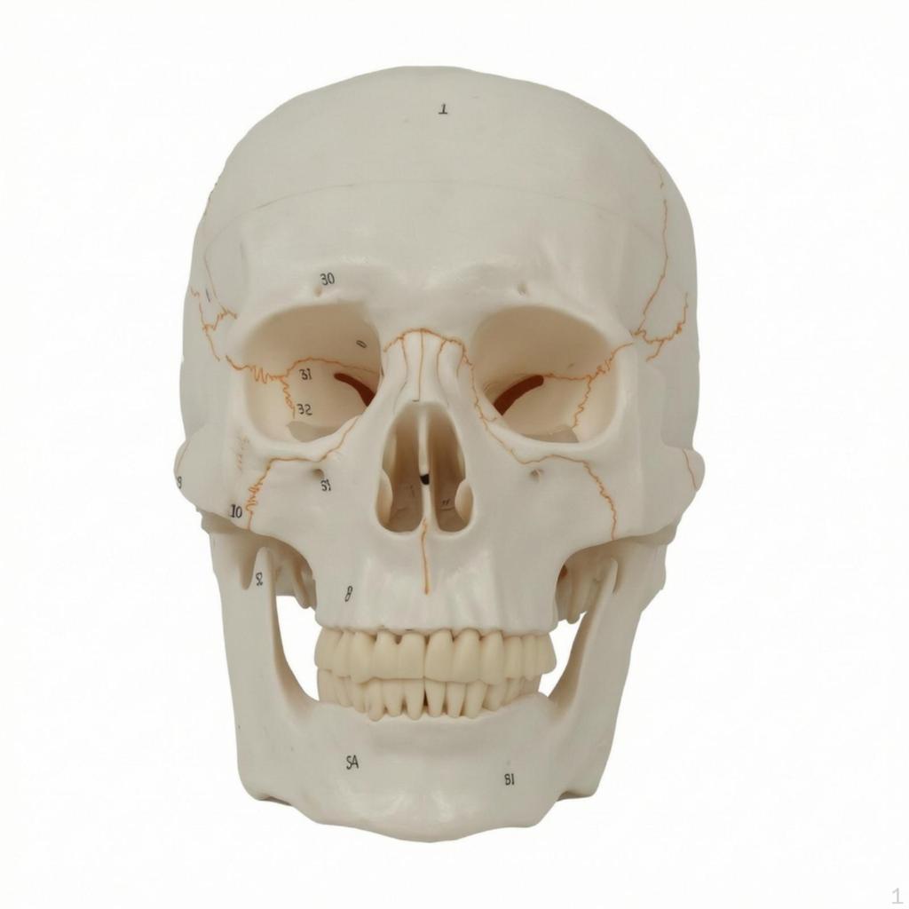 Human Structural Cranium Model Labeled LifeSize for Doctors, Teachers,