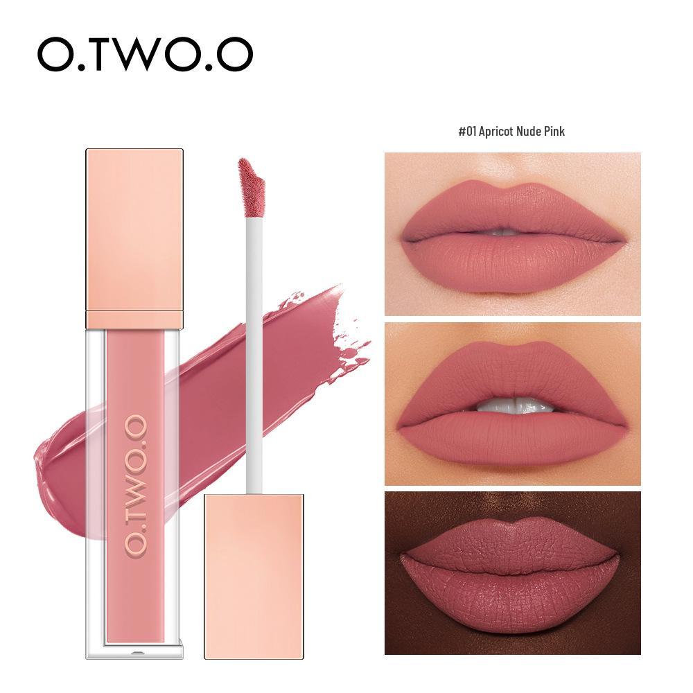 

O.TWO.O High-Energy Mist Matte Lip Glaze: Long-Lasting Velvet Lipstick 1017