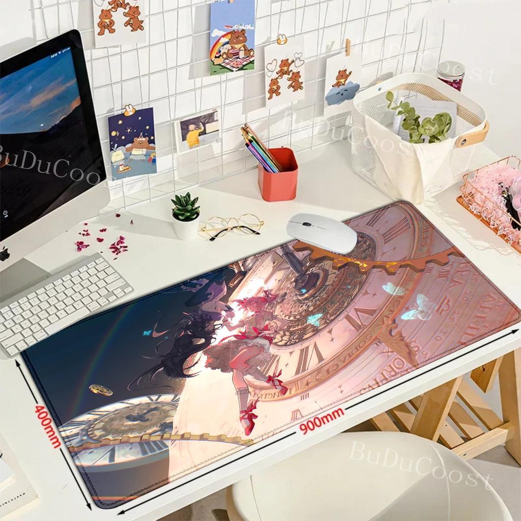 Puella Magi Madoka Magica Office Accessories Gaming mouse pad Mat mousepad Anime Pc Gamer Computer Table Desk Mats Mause Pads