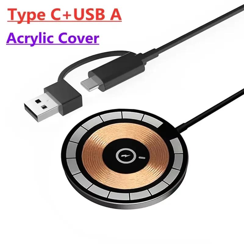 65W Magnetic Wireless Charger Pad Phone Chargers For iPhone 16 15 14 Pro Max Airpods Portable Macsafe PD Fast Charging Station