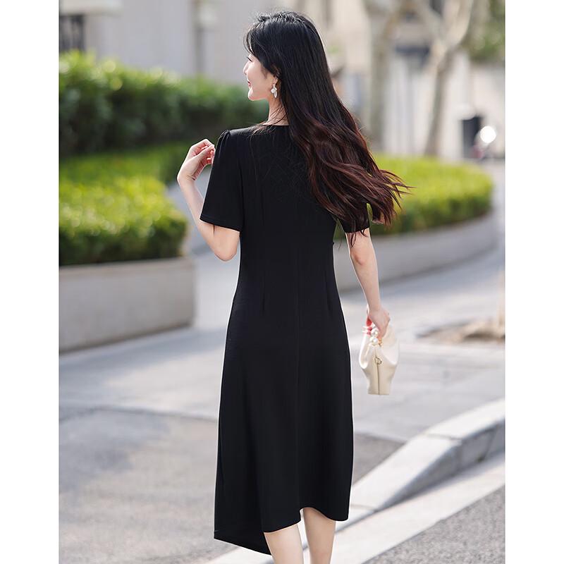 Women's Elegant Short Sleeve Midi Dress