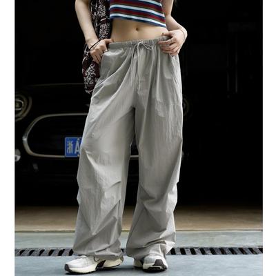 Summer Korean Street Wide-leg Casual Women Pants Loose Casual Thin Breathable Cargo Pants