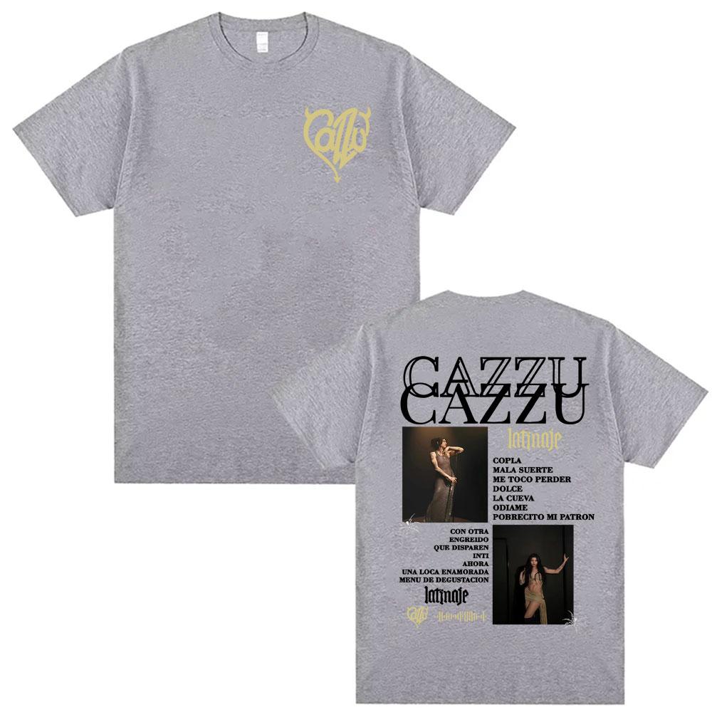 Cazzu Latinaje Album Tour Cover Tee Shirt Unisex Women Clothing Aesthetic Fashion T Shirt Casual Cotton Oversized YK Top