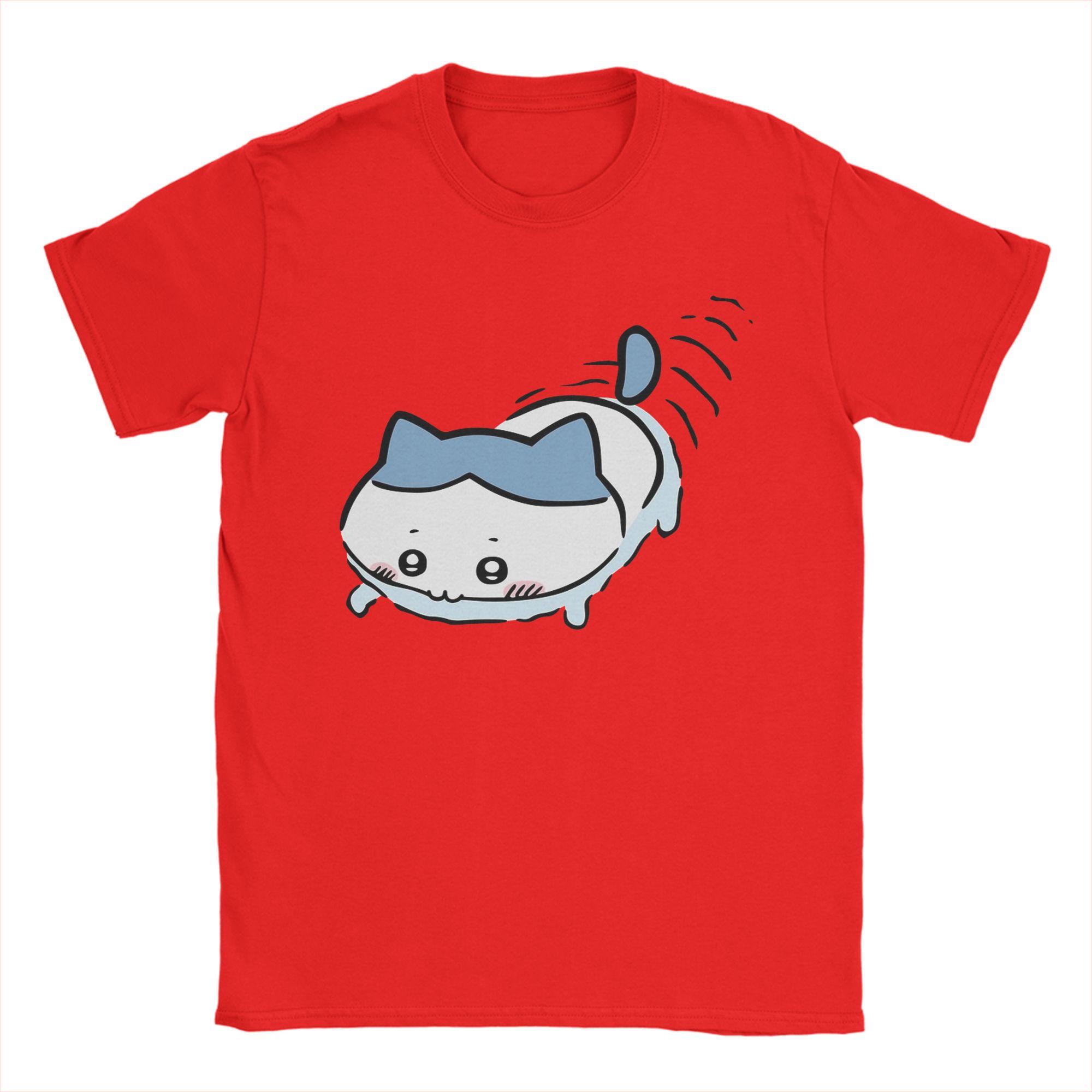 

Hachiware Swimming Chiikawas TShirts for Men Vintage Cotton Tees Crew Neck Short Sleeve T Shirts Original Clothing M