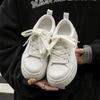 Big head shoes black and white canvas shoes raw niche thick sole heightening casual shoes ugly cute shoes board shoes